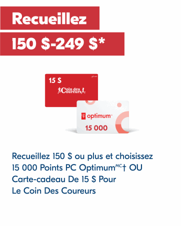 AMASSEZ ENTRE 150 $ ET 249 $ EN LIGNE